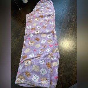 Purple s’mores fuzzy pants